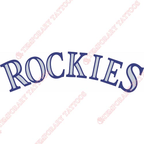 Colorado Rockies Customize Temporary Tattoos Stickers NO.1567